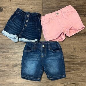 Stylish Kids Denim Shorts Bundle - Blue and Pink
